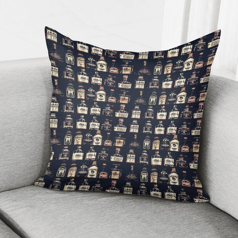 Image of Alcoholic Drinks Pattern Pillow Cover