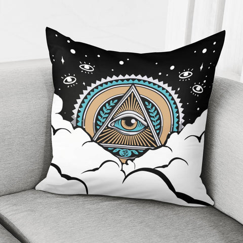 Image of Religious Symbols And Mystery And Universe Pillow Cover