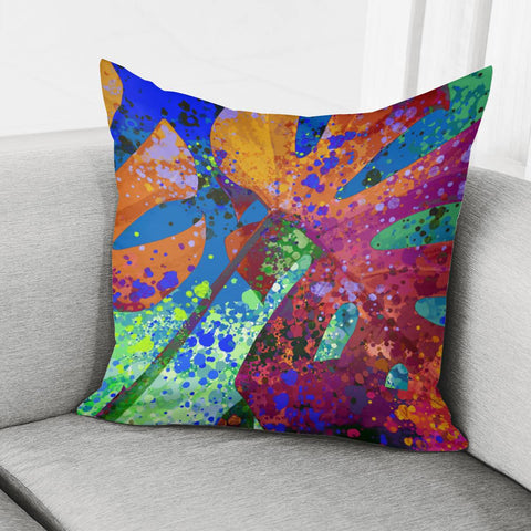 Image of Watercolor Monstera Pillow Cover