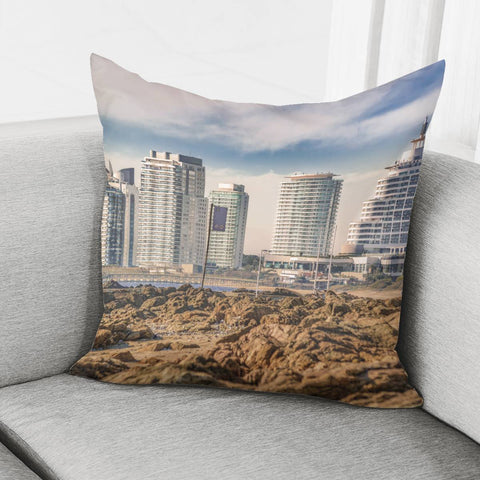 Image of Mansa Beach, Punta Del Este, Uruguay Pillow Cover