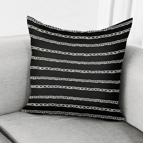 Image of Chains Stripes Print Pattern Pillow Cover