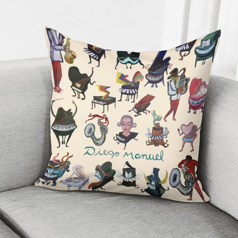 Image of Pianos By Diego Manuel Rodriguez Pillow Cover