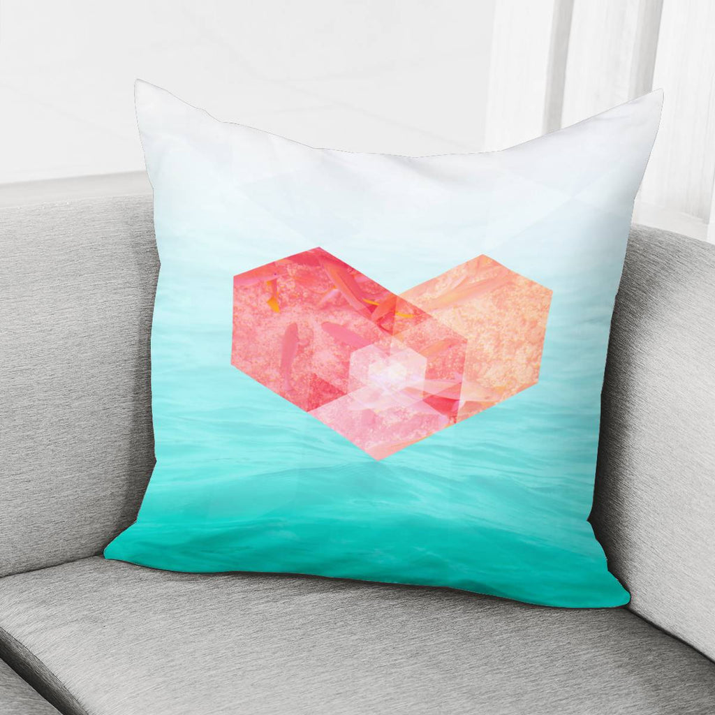 Heart Of The Ocean By #Bizzartino Pillow Cover