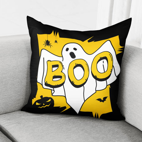 Image of Ghost And Halloween Pillow Cover