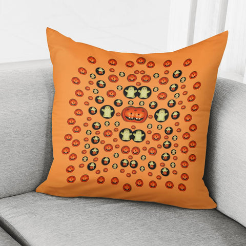 Image of Happy Pumkins And Ghosts And  They Love The Season Pillow Cover