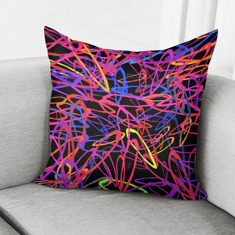 Image of Abstrait Formes Colors Pillow Cover