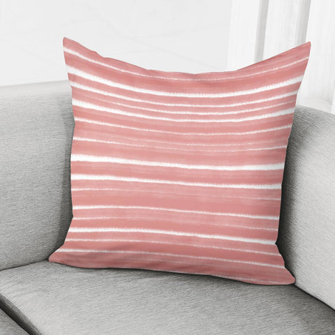 Image of Bandes Peinture Rose Pillow Cover