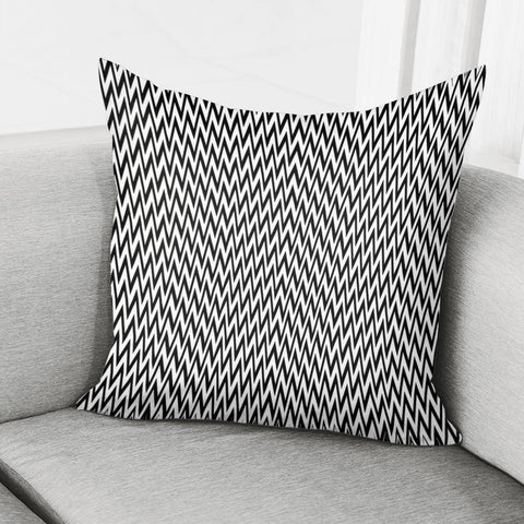 Image of Abstrait Chevrons Noir/Blanc Pillow Cover