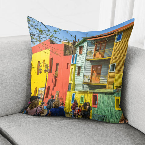 Image of La Boca, Buenos Aires, Argentina Pillow Cover