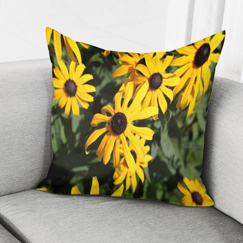 Image of Photo Fleurs Jaune Pillow Cover