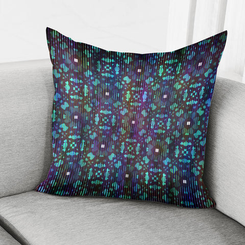 Image of Abstrait Formes Bleu/Violet Pillow Cover