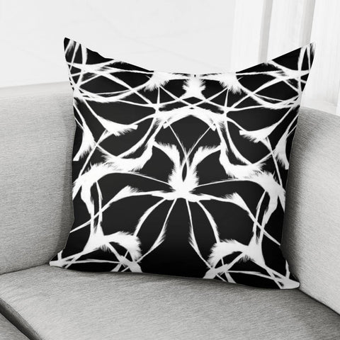 Image of Abstrait Blanc/Noir Pillow Cover