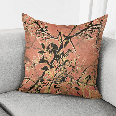 Image of Floral Grungy Style Artwork Pillow Cover