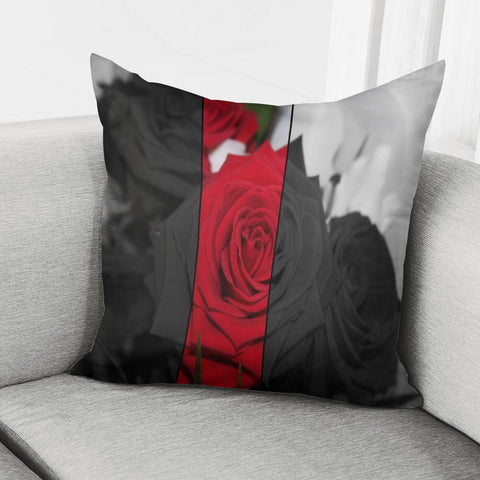 Image of Photo Roses Fleurs Rouge Pillow Cover