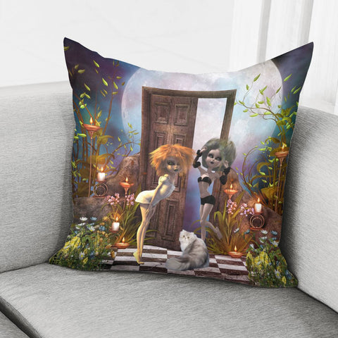 Image of Cute Dark Fairys Pillow Cover