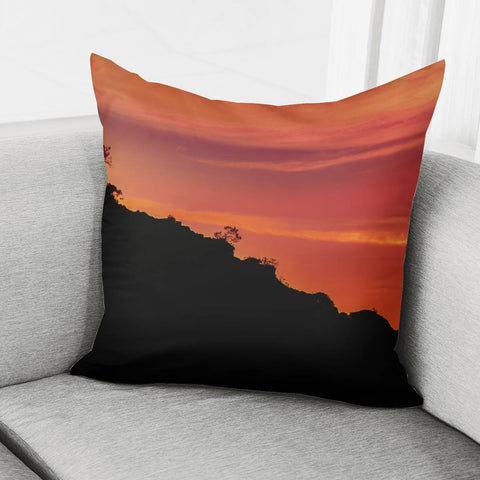 Image of Countryside Sunset Landscape Scene, Lavalleja Department, Uruguay Pillow Cover