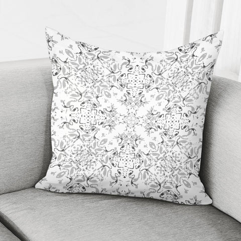 Image of Black And White Decorative Ornate Pattern Pillow Cover