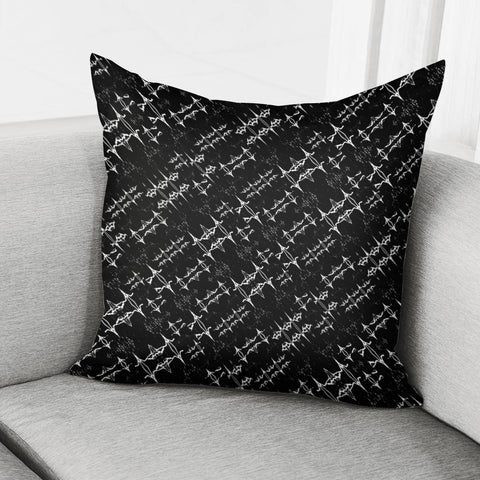 Image of Black And White Ethnic Geometric Pattern Pillow Cover