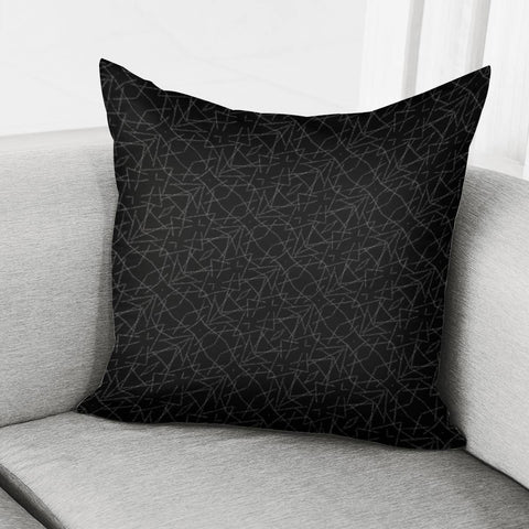 Image of Pattern Abstrait Formes Blanc/Noir Pillow Cover