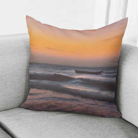 Image of Seascape Sunset At Jericoacoara, Ceara, Brazil Pillow Cover
