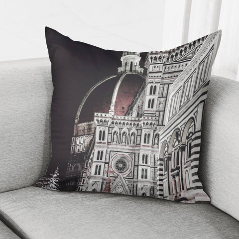 Image of Santa Maria Del Fiore  Cathedral At Night, Florence Italy Pillow Cover