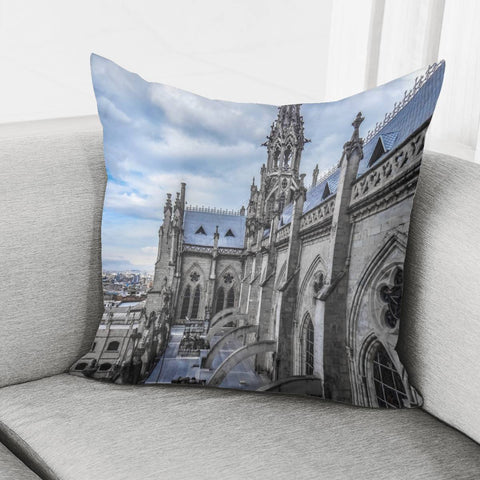 Image of San Juan Basilica Cathedral Quito Ecuador Pillow Cover