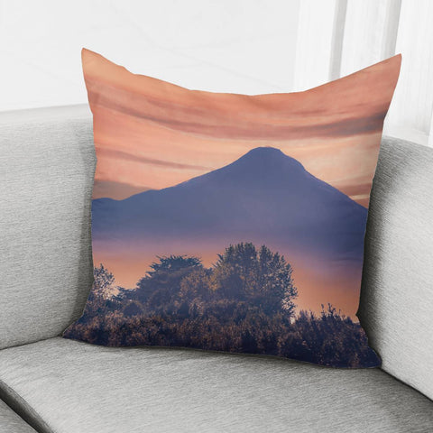 Image of Osorno Volcano Landscape Scene, Chile Pillow Cover