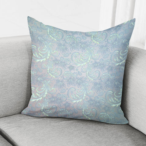 Image of Blue Flourish Pillow Cover