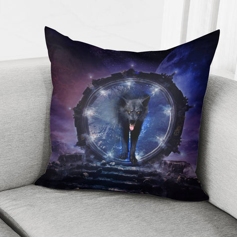 Image of Awesome Black Wolf Pillow Cover