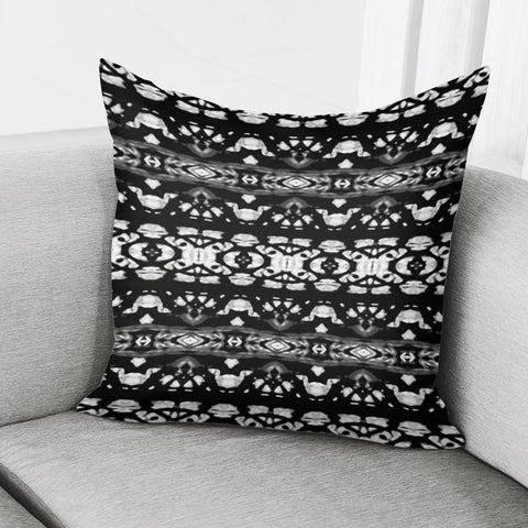 Image of Black And White Modern Ornate Stripes Design Pillow Cover