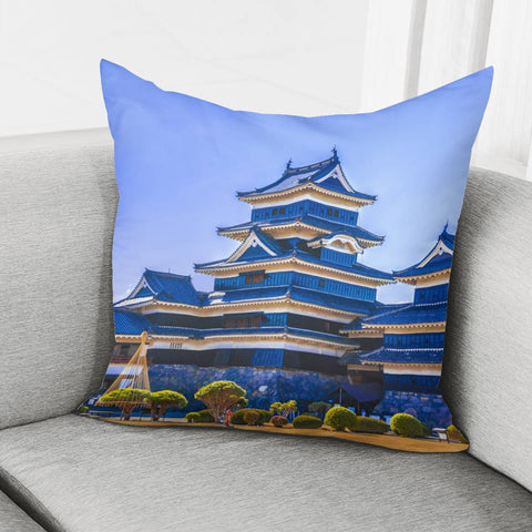 Image of Matsumoto Castle Exterior, Nagano, Japan Pillow Cover