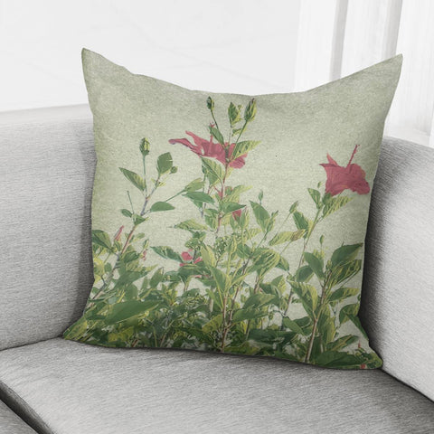 Image of Botanical Vintage Style Motif Artwork Pillow Cover