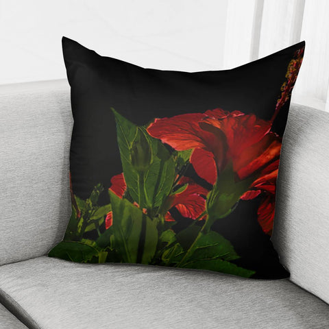 Image of Dark Floral Photo Illustration Pillow Cover