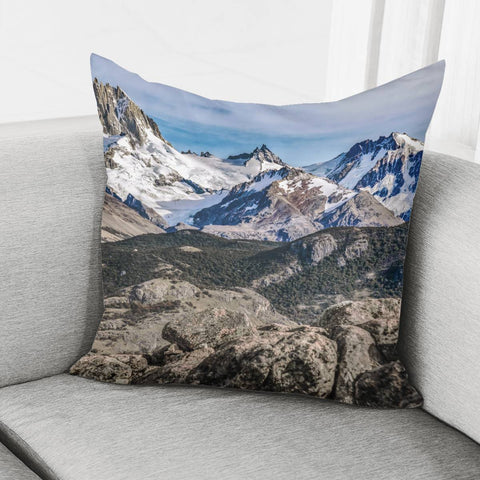 Image of El Chalten Landcape Andes Patagonian Mountains, Agentina Pillow Cover