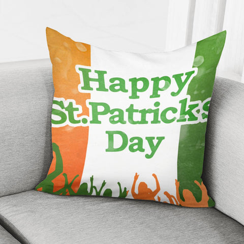 Image of Happy St Patricks Day Celebration Design Pillow Cover