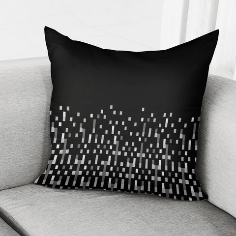 Image of Black And White Matrix Patterned Design Pillow Cover