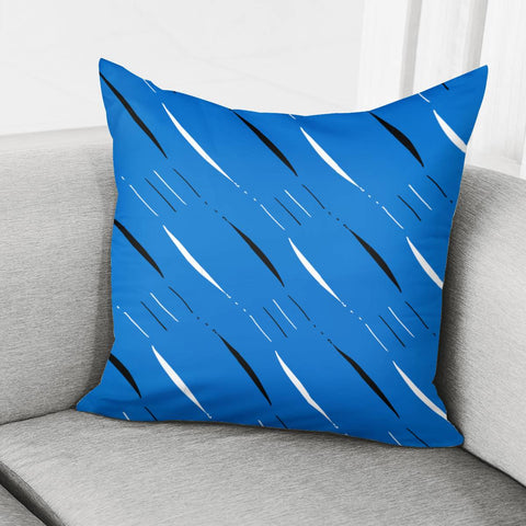 Image of Blue, Black & White #2 Pillow Cover