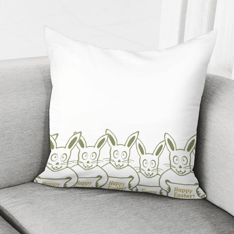 Image of Happy Easter Concept Illustration Pillow Cover