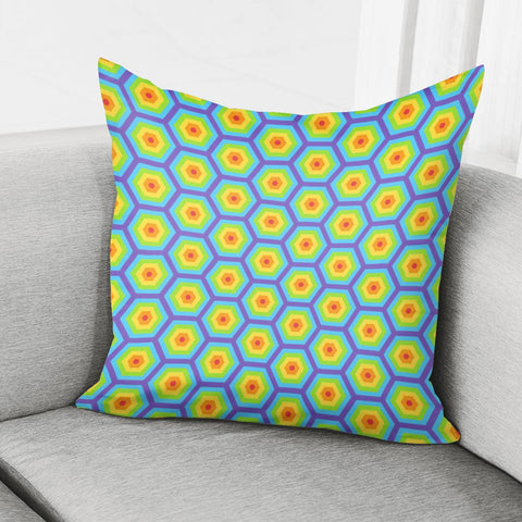 Image of Rainbow Honeycomb Pillow Cover