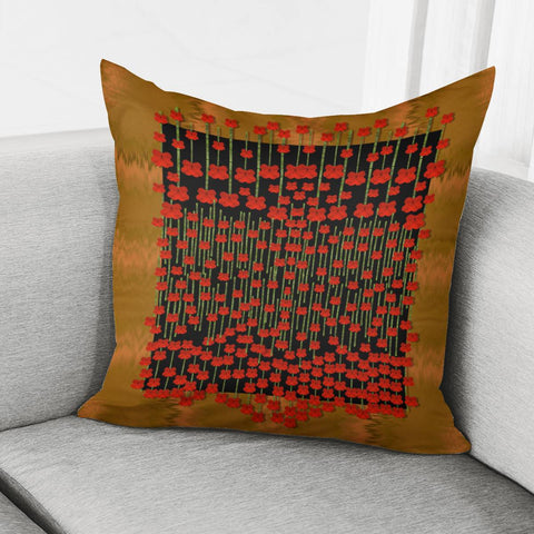 Image of Summer  Flowers In A Floral Jungle Ornate Pillow Cover