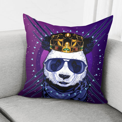 Image of Panda And Geometry Pillow Cover