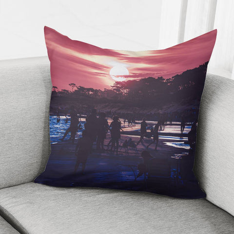 Image of Parque Del Plata Beach, Canelones - Uruguay Pillow Cover