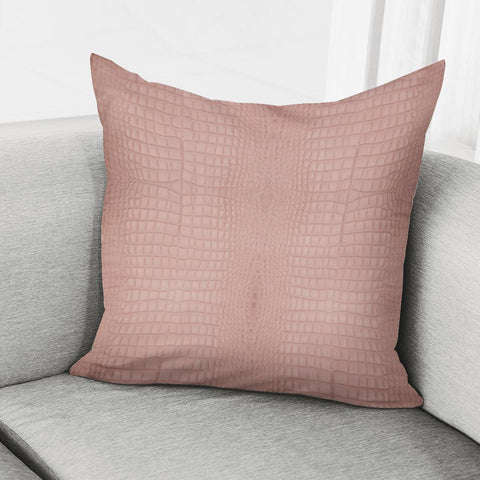 Image of Pink Alligator Print Pillow Cover