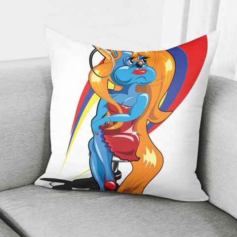 Image of Lady Rabbit Pillow Cover