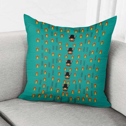 Image of Happy Rabbits In The Green  Free Grass Pillow Cover