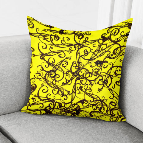 Image of Black Swirls Pillow Cover