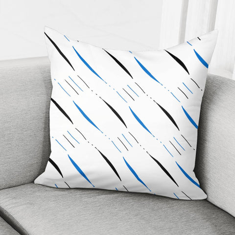 Image of Blue, Black & White #4 Pillow Cover