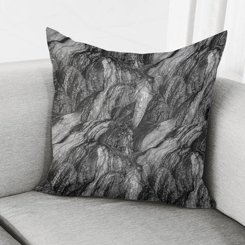 Image of Black And White Rocky Print Pillow Cover