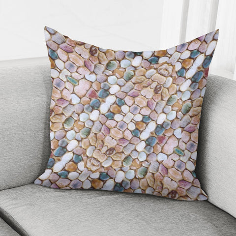 Image of Rounded Stones Print Motif Pillow Cover