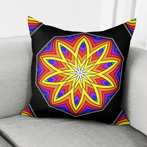 Image of Unique Colorful Flowers Pillow Cover